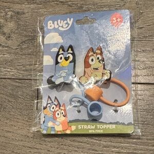 Bluey Straw Topper Duo-Bluey & Bingo 2pk